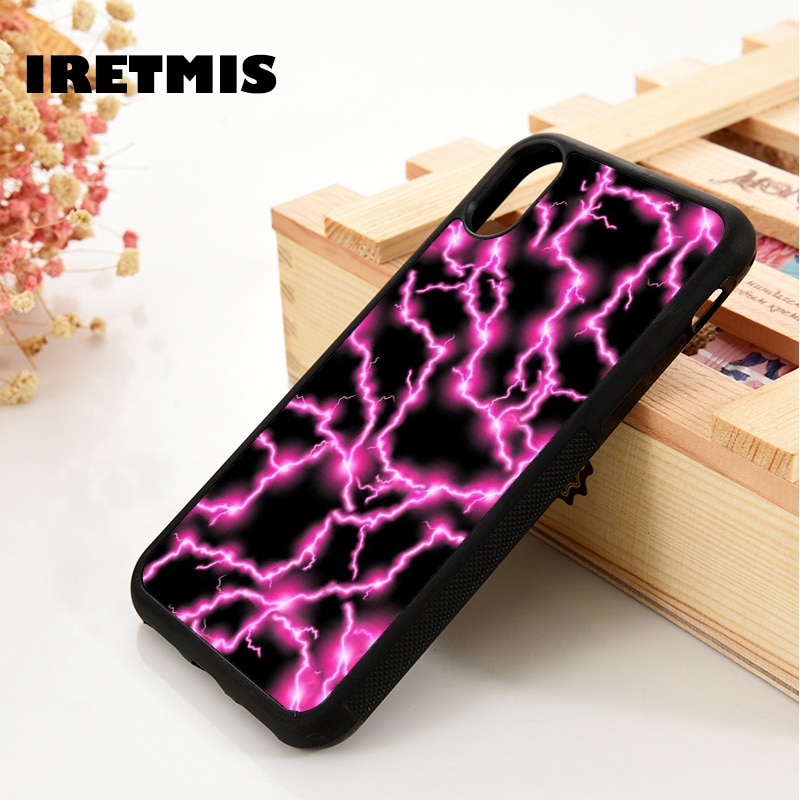 Iretmis 5 5S SE 6 6S Ʈ TPU Ǹ  ޴ ȭ ̽ Ŀ for iPhone 7 8 plus X Xs 11 12 MINI Pro Max XR Electric Pink